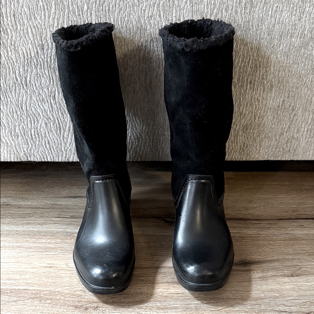 COACH ZANA A9172 Black Women's Boots With Fur - Picture 5 of 16